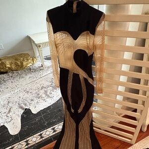 Banjul Sheer and Black Jumpsuit